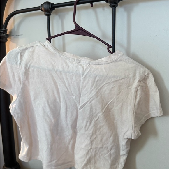 Altar'd State White Crop Top with Smiley Flower - Picture 3 of 3